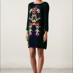 Mary Katrantzou Elio Velvet Shift Dress